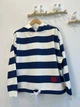 Жіноче худі oversize у смужку з капюшоном KAPTSOVA MKKS6013-4 - Oversize 42/52, Синій - зображення 2