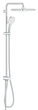 Душова система Grohe Flex Tempesta System 250 Cube із перемикачем настінного монтажу (26694001) - зображення 1