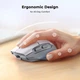 Компьютерная мышь Meetion беспроводная 2.4G + Bluetooth игровая 800–2400 dpi 7 кнопок RGB бело-серая (BTM001) - изображение 4