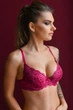 Мереживний бюстгальтер push-up 617 Lora Iris бордо 80D - зображення 1