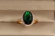 Кольцо Xuping Jewelry малинки с зеленым камнем р 16 золотистое - изображение 1