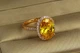 Кольцо Xuping Jewelry малинки с желтым камнем 1,7 см р 16 золотистое - изображение 2