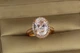 Кольцо Xuping Jewelry малинки с белым камнем р 18 золотистое - изображение 1