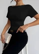 Футболка жіноча стрейчева однотонна G&N Чорна 22292 2XL (укр 52-54) - зображення 2