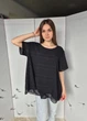 Блузка женская летняя с рельефными полосками Canda Черная 16790 2XL (укр 52-54) - изображение 3