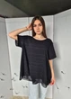 Блузка женская летняя с рельефными полосками Canda Черная 16790 2XL (укр 52-54) - изображение 6