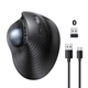 Вертикальная трекбольная мышь UGREEN M785DR Bluetooth 5.4/2,4 ГГц DPI 400 800 1200 1600 2000 8 программируемых кнопок 500 мА·ч до 3 устройств Windows 7 8.1 10 11 macOS от 10.5 Linux ChromeOS Android от 5.0 зарядка USB-C 4D-прокрутка черная (85892) - изображение 1