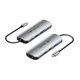 Док-станция USB-C Vention кабель 0,15 м 9-в-1 1 порт HDMI до 4K@60 Гц 3 порта USB-A USB 3.0 до 5 Гбит/с 1 порт RJ-45 до 1 Гбит/с 1 вход PD до 100 Вт 1 слот SD + 1 слот microSD аудиопорт TRRS 3,5 мм OMTP + CTIA серый (TQLHB) - изображение 1