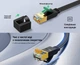 Сетевой кабель UGREEN NW106 5 м Cat 7 RJ45 на RJ45 до 10 Гбит/с полоса 600 МГц экранирование U/FTP плоский поддержка PoE проводники из чистой меди T568B на обоих концах 32 AWG черный (11263) - изображение 9
