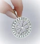 Кулон, амулет оберіг срібний "Вегвізир, Рунічний компас, Рунічне коло, Футарк" чоловічий, срібло 925 проби, підвіска срібна Ювельє - зображення 2