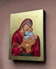 Маленька писана ікона Божої Матері Глікофілуса (Солодке Лобзання) 9×11,5 см - зображення 3