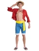 Карнавальний костюм Luffy для дорослих One Piece червоний, розмір L - зображення 1