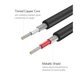 Кабель мультимедійний 2xRCA M to 2xRCA M 2.0m AV104 black Ugreen (10518) - зображення 8