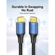 Кабель мультимедійний HDMI M to HDMI M 5.0m 8K60Hz cotton braided blue Vention (ALGLJ) - зображення 3