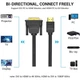 Кабель мультимедийный HDMI M to DVI M 2.0m 4K60Hz black Vention (ABFBH) - изображение 1