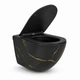 Подвесной унитаз VBI VULCANO BLACK MARBLE MATT TORNADO - изображение 2