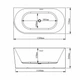 Ванна акрилова кутова VBI Nordend 150x75 L біла VBI-070715L - зображення 2