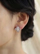 Сережки "Конюшина" з медичної сталі, білий перламутр Xuping - изображение 3