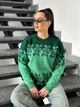 Светр жіночий в'язаний зелений 44-56 с1524.5073 - зображення 5