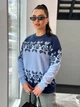 Свитер женский вязаный голубой с синим 44-56 с1524.5073 - изображение 3
