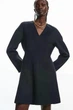 Сукня жіноча COS v-neck double-faced wool dress 1139208001 Eur 44 Синій - изображение 2