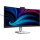 TFT 34" Philips 34B2U6603CH, WQHD, VA, 120Гц, вигн., 2xHDMI, DP, USB-C,RJ-45,USB-hub,HAS,сіро-ср. (34B2U6603CH/00) - изображение 2