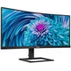 TFT 34" Philips 346E2CUAE, WQHD, VA, вигнутий, HDMI, DP, USB-С, HAS, колонки, чорний (346E2CUAE/00) - зображення 2