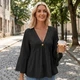 Жіноча блуза вільного крою BantyBlouse, чорна, розмір M-L - зображення 3