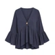 Жіноча блуза вільного крою BantyBlouse, синя, розмір S-M - зображення 1
