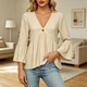 Жіноча блуза вільного крою BantyBlouse, бежева, розмір S-M - зображення 4