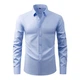 Класична чоловіча сорочка з довгим рукавом SlimFit, блакитна, розмір XL/2XL - зображення 1