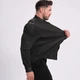 Класична чоловіча сорочка з довгим рукавом SlimFit, чорна, розмір XL/2XL - зображення 4
