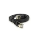 Патч-корд 1м UTP cat.7, CU, RJ45, плоский, black Weepda (PCMF-CU7/1.0Bk) - изображение 2