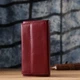 Жіноче портмоне ST Leather для карт з натуральної шкіри бордове з кишенею для телефону 56466 - зображення 12