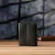 Женский мини кошелек ST Leather зеленый из натуральной кожи тройного сложения с монетницей для карт 55567 - изображение 10