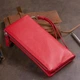 Кошелек-клатч женский ST Leather из натуральной кожи на молнии для карт с карманом для телефона Красный 55697 - изображение 7