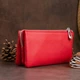 Женский клатч ST Leather из натуральной кожи красный на молнии с ремешком на запястье для телефона, документов и карт 71125 - изображение 7