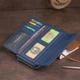 Женский кошелек-клатч ST Leather из натуральной кожи темно-синий большой длинный на молнии для карт и магните 20х10х2 см 56541 - изображение 7