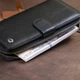 Вертикальне портмоне ST Leather з натуральної шкіри чорне унісекс на блискавці для карт та магніті для карток 56426 - зображення 8