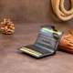 Картхолдер кошелек-визитница ST Leather из натуральной кожи вертикальный Черный 55696 - изображение 8