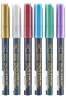 Zestaw markerów na bazie wody Marvy Uchida Opaque Brush metalicznych 6 kolorów (752481951820) - obraz 2