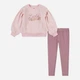 Детский теплый комплект (свитшот + лосины) для девочки Levi`s 157589525 104 см Розовый (1160586304) - изображение 1