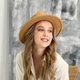 Шляпа Федора унисекс с устойчивыми полями FeltHat бежевая - изображение 3