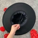 Шляпа Федора с широкими полями 9 см унисекс черная - изображение 8