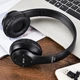 Бездротові Bluetooth навушники P47 для телефону та комп'ютера з мікрофоном MicroSD FM-радіо AUX Чорні - зображення 9