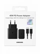 Комплект зарядки для Samsung 45W с кабелем Type-C to Type-C (Черный) - изображение 1