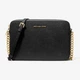 Сумка Женская Michael Kors Jet Set Large East West Black/Gold Leather Crossbody Bag Чёрная - изображение 1