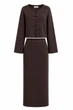 Костюм в'язаний з декоративними застібками KS004 2607547791410 L/XL Коричневий - изображение 4