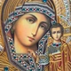 Икона "Святая Богородица Казанская" на стекле в белой раме 32х28 см - изображение 3