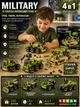 Конструктор дитячий MILITARY 4в1 на 200 деталей іграшковий екскаватор кран розвиваючий ігровий набір для дитини подарунок для хлопчика - зображення 5